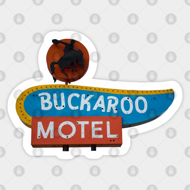 Backaroo Motel in Tucumcari Sticker by Enzwell